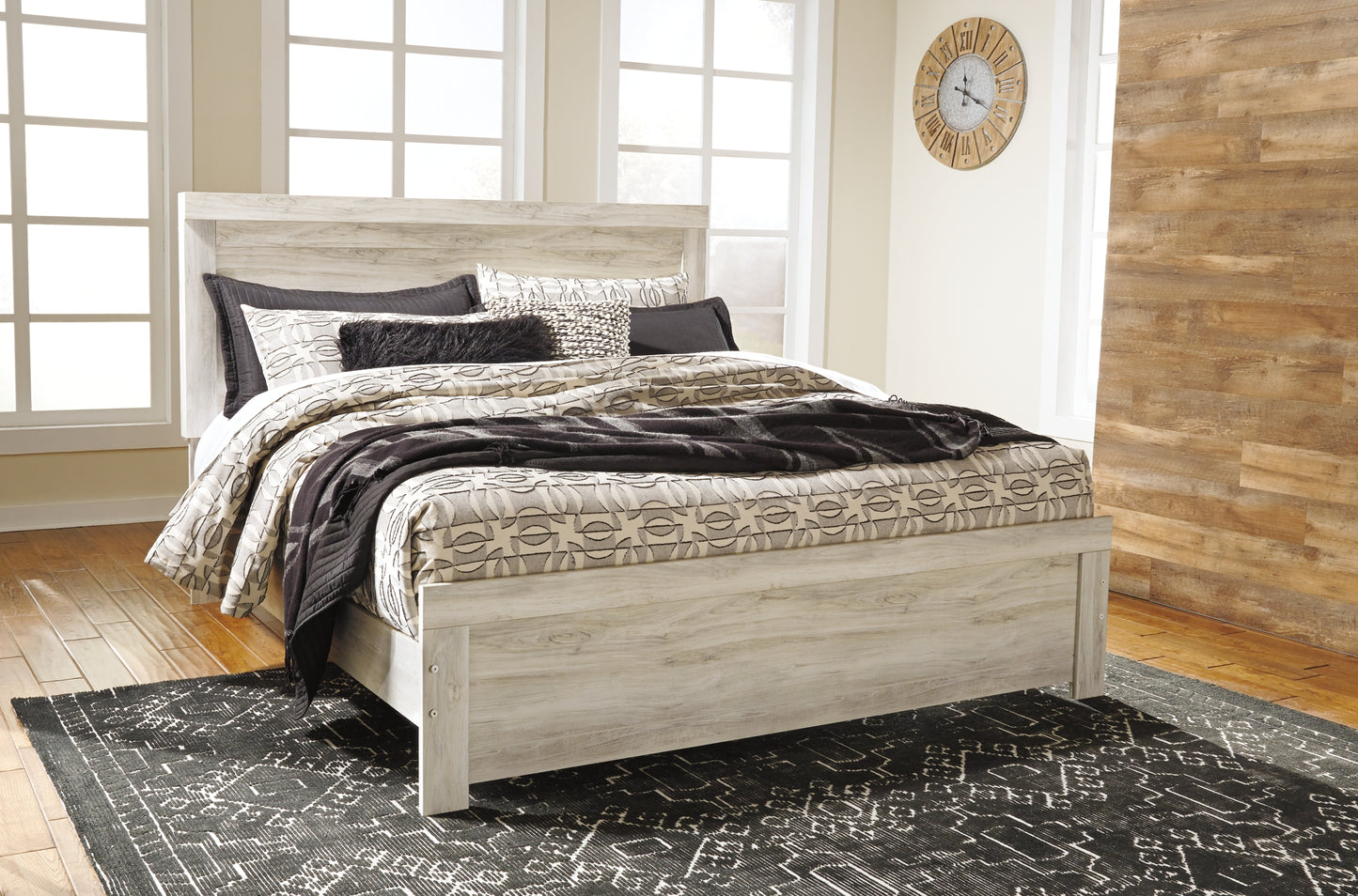 Bellaby Queen Panel Bed with Mirrored Dresser Milwaukee Furniture of Chicago - Furniture Store in Chicago Serving Humbolt Park, Roscoe Village, Avondale, & Homan Square