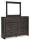 Brinxton Full Panel Headboard with Mirrored Dresser and Chest Milwaukee Furniture of Chicago - Furniture Store in Chicago Serving Humbolt Park, Roscoe Village, Avondale, & Homan Square