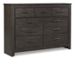 Brinxton King Panel Bed with Mirrored Dresser Milwaukee Furniture of Chicago - Furniture Store in Chicago Serving Humbolt Park, Roscoe Village, Avondale, & Homan Square