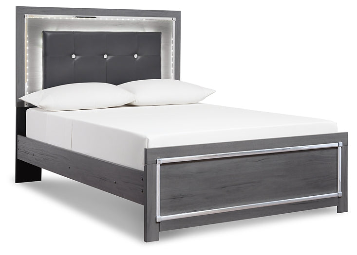 Lodanna Queen Panel Bed with Mirrored Dresser Milwaukee Furniture of Chicago - Furniture Store in Chicago Serving Humbolt Park, Roscoe Village, Avondale, & Homan Square