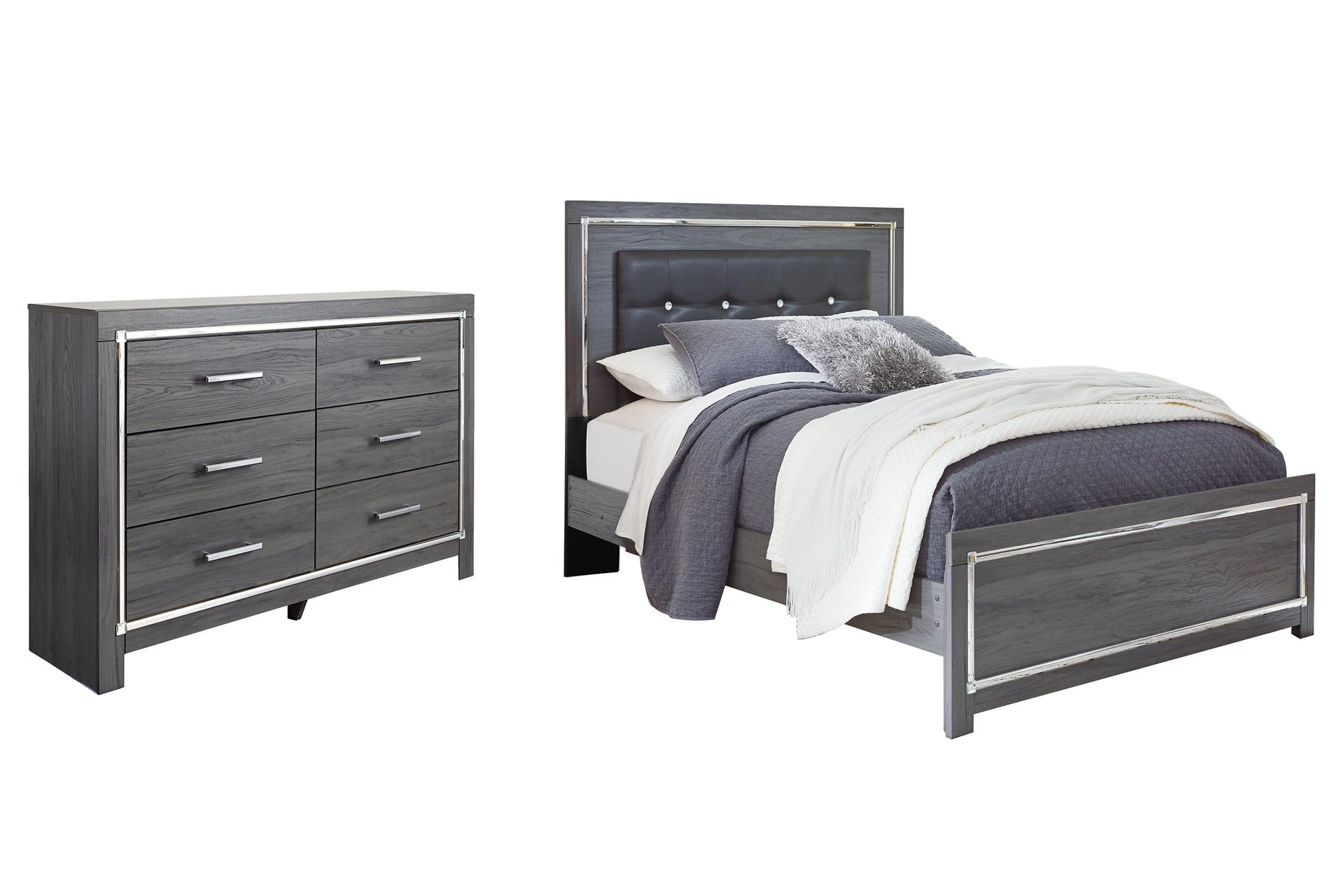 Lodanna Queen Panel Bed with Dresser Milwaukee Furniture of Chicago - Furniture Store in Chicago Serving Humbolt Park, Roscoe Village, Avondale, & Homan Square