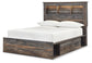 Drystan Full Bookcase Bed with 2 Storage Drawers with Mirrored Dresser and Chest Milwaukee Furniture of Chicago - Furniture Store in Chicago Serving Humbolt Park, Roscoe Village, Avondale, & Homan Square