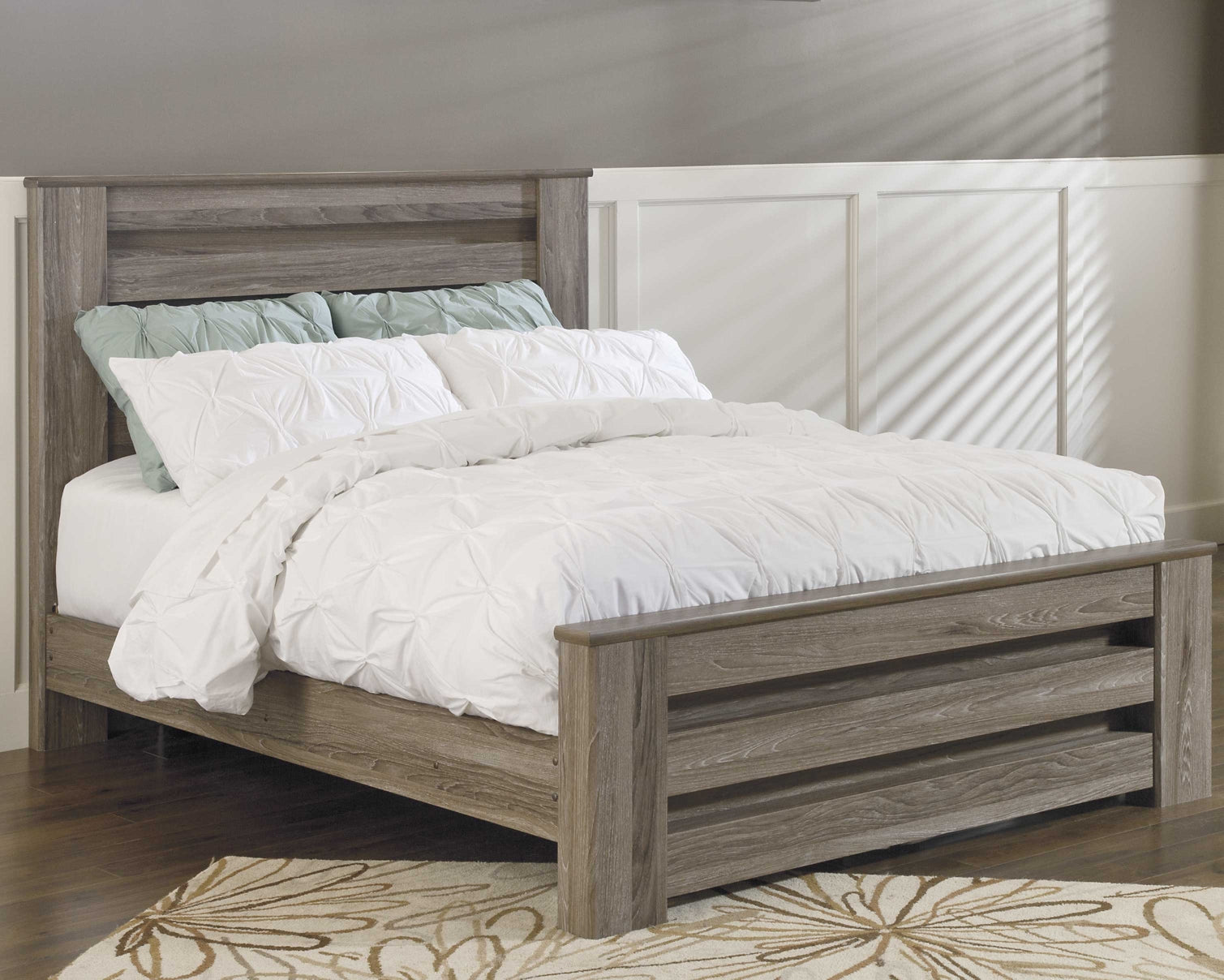 Zelen Queen Panel Bed with Mirrored Dresser Milwaukee Furniture of Chicago - Furniture Store in Chicago Serving Humbolt Park, Roscoe Village, Avondale, & Homan Square