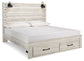 Cambeck Queen Panel Bed with 2 Storage Drawers with Mirrored Dresser, Chest and Nightstand Milwaukee Furniture of Chicago - Furniture Store in Chicago Serving Humbolt Park, Roscoe Village, Avondale, & Homan Square