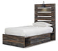 Drystan Twin Panel Bed with 4 Storage Drawers with Mirrored Dresser and Chest Milwaukee Furniture of Chicago - Furniture Store in Chicago Serving Humbolt Park, Roscoe Village, Avondale, & Homan Square