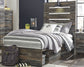 Drystan Twin Panel Bed with 4 Storage Drawers with Mirrored Dresser and Chest Milwaukee Furniture of Chicago - Furniture Store in Chicago Serving Humbolt Park, Roscoe Village, Avondale, & Homan Square
