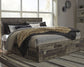 Derekson King Panel Bed with 6 Storage Drawers with Mirrored Dresser Milwaukee Furniture of Chicago - Furniture Store in Chicago Serving Humbolt Park, Roscoe Village, Avondale, & Homan Square