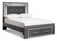 Lodanna King Panel Bed with 2 Storage Drawers with Mirrored Dresser and 2 Nightstands Milwaukee Furniture of Chicago - Furniture Store in Chicago Serving Humbolt Park, Roscoe Village, Avondale, & Homan Square