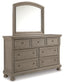 Lettner California King Panel Bed with Mirrored Dresser, Chest and 2 Nightstands Milwaukee Furniture of Chicago - Furniture Store in Chicago Serving Humbolt Park, Roscoe Village, Avondale, & Homan Square
