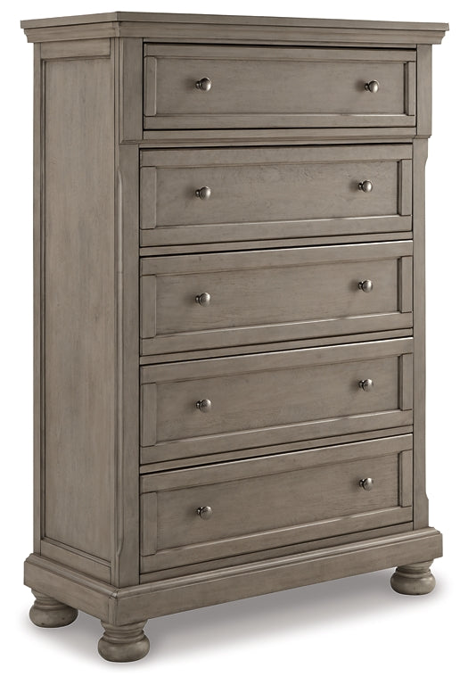 Lettner California King Panel Bed with Mirrored Dresser, Chest and 2 Nightstands Milwaukee Furniture of Chicago - Furniture Store in Chicago Serving Humbolt Park, Roscoe Village, Avondale, & Homan Square