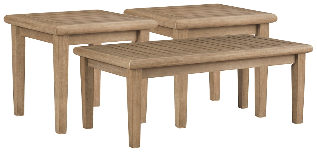 Gerianne Outdoor Coffee Table with 2 End Tables Milwaukee Furniture of Chicago - Furniture Store in Chicago Serving Humbolt Park, Roscoe Village, Avondale, & Homan Square