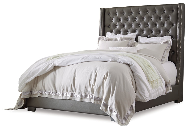 Coralayne Queen Upholstered Bed with Dresser Milwaukee Furniture of Chicago - Furniture Store in Chicago Serving Humbolt Park, Roscoe Village, Avondale, & Homan Square