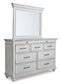 Kanwyn King Panel Bed with Mirrored Dresser, Chest and Nightstand Milwaukee Furniture of Chicago - Furniture Store in Chicago Serving Humbolt Park, Roscoe Village, Avondale, & Homan Square