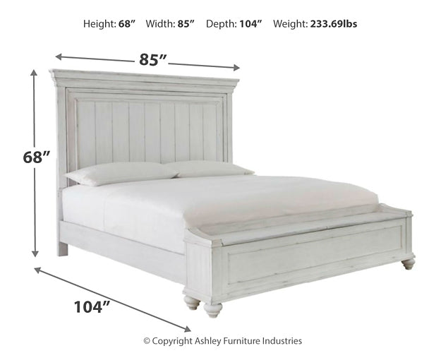 Kanwyn King Panel Bed with Storage with Mirrored Dresser Milwaukee Furniture of Chicago - Furniture Store in Chicago Serving Humbolt Park, Roscoe Village, Avondale, & Homan Square