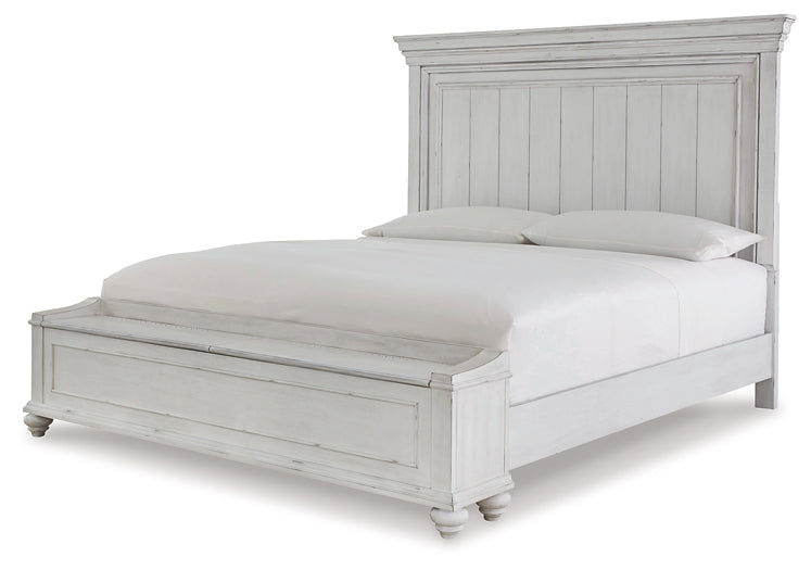 Kanwyn Queen Panel Bed with Storage with Mirrored Dresser and Chest Milwaukee Furniture of Chicago - Furniture Store in Chicago Serving Humbolt Park, Roscoe Village, Avondale, & Homan Square