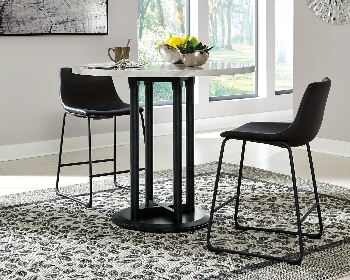 Centiar Counter Height Dining Table and 2 Barstools Milwaukee Furniture of Chicago - Furniture Store in Chicago Serving Humbolt Park, Roscoe Village, Avondale, & Homan Square