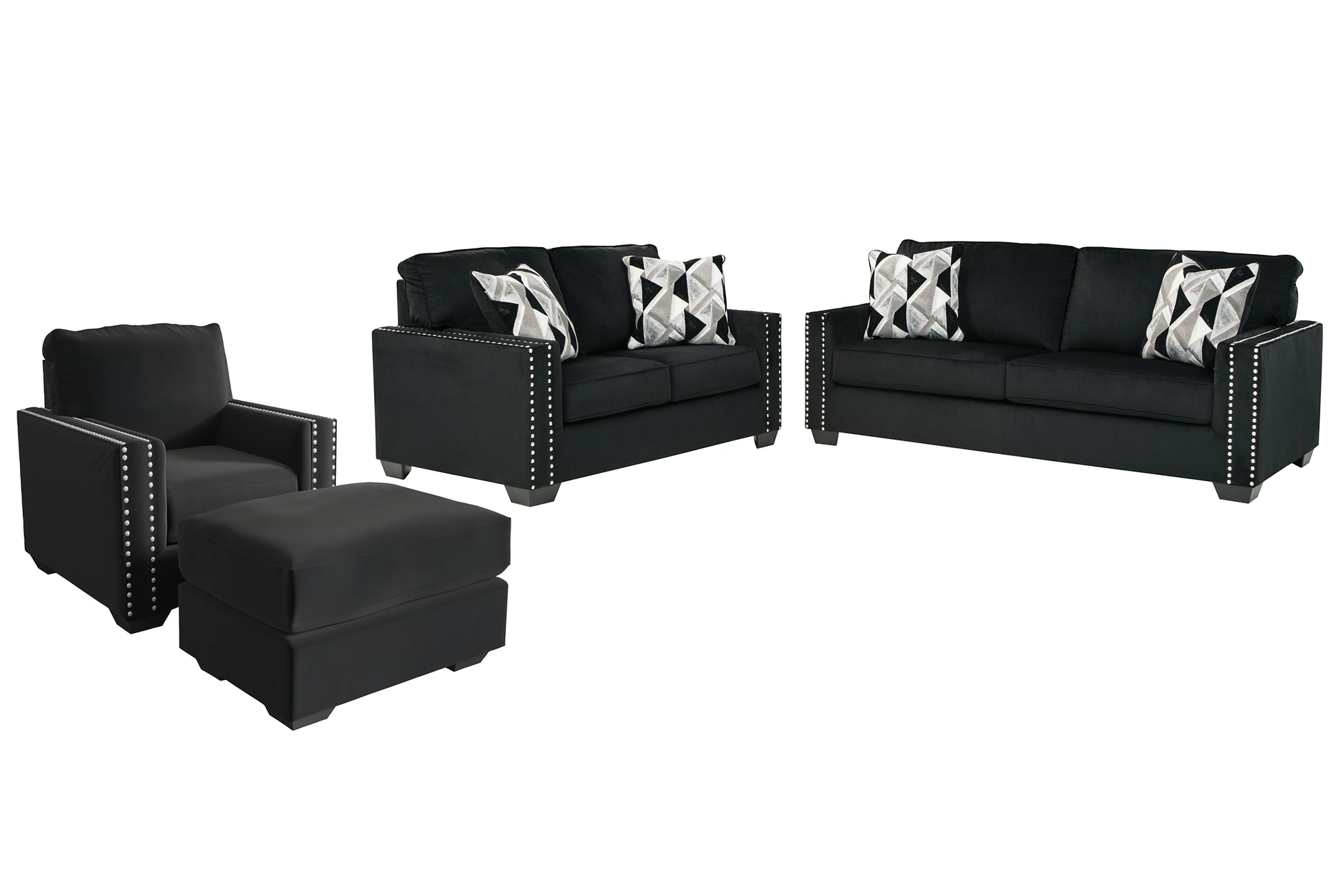 Gleston Sofa, Loveseat, Chair and Ottoman Milwaukee Furniture of Chicago - Furniture Store in Chicago Serving Humbolt Park, Roscoe Village, Avondale, & Homan Square