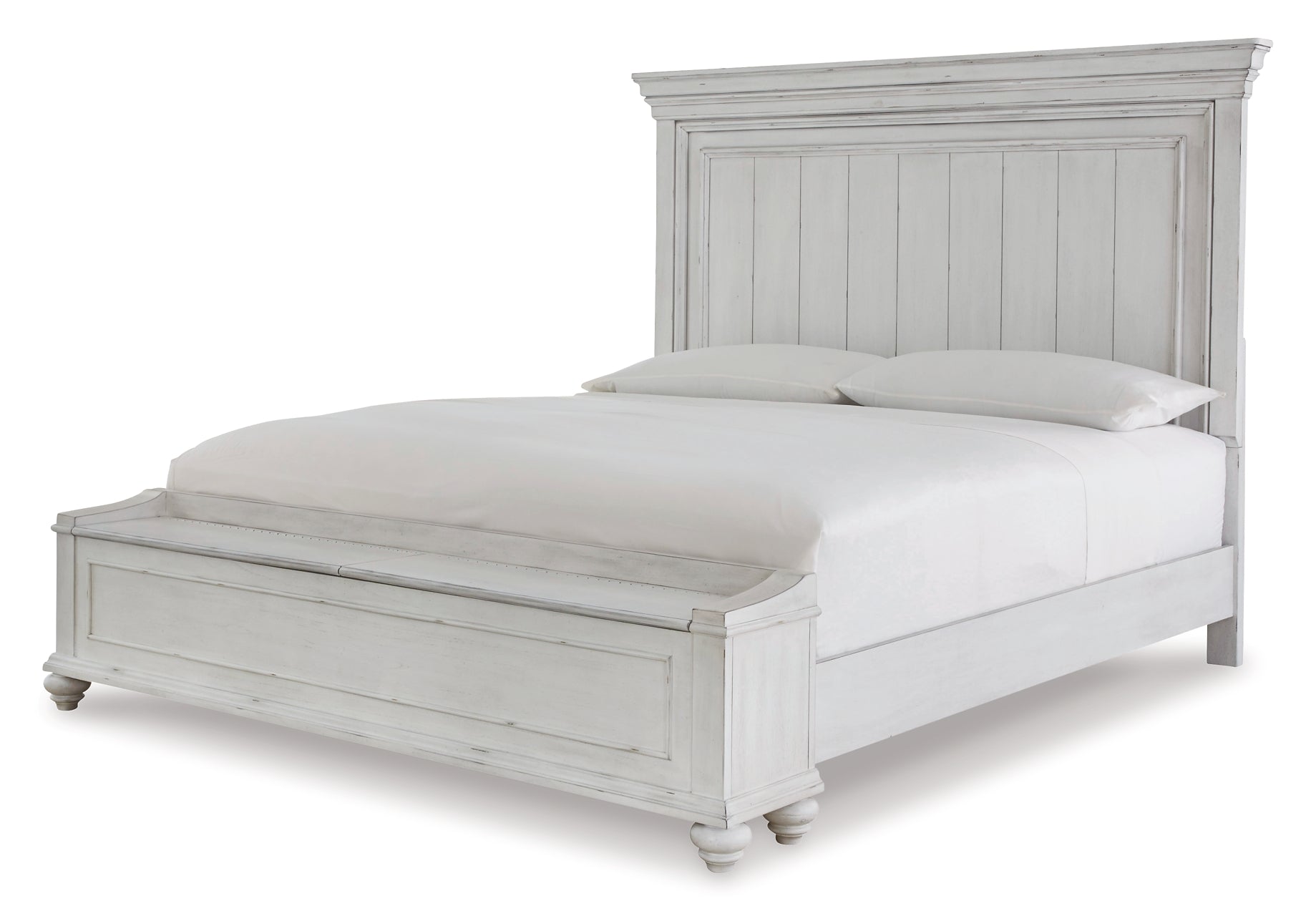 Kanwyn King Panel Bed with Storage with Mirrored Dresser, Chest and 2 Nightstands Milwaukee Furniture of Chicago - Furniture Store in Chicago Serving Humbolt Park, Roscoe Village, Avondale, & Homan Square