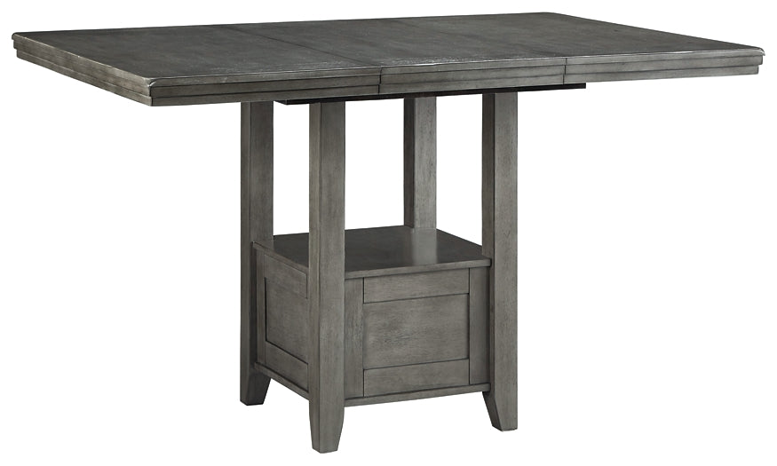 Hallanden Counter Height Dining Table and 6 Barstools Milwaukee Furniture of Chicago - Furniture Store in Chicago Serving Humbolt Park, Roscoe Village, Avondale, & Homan Square