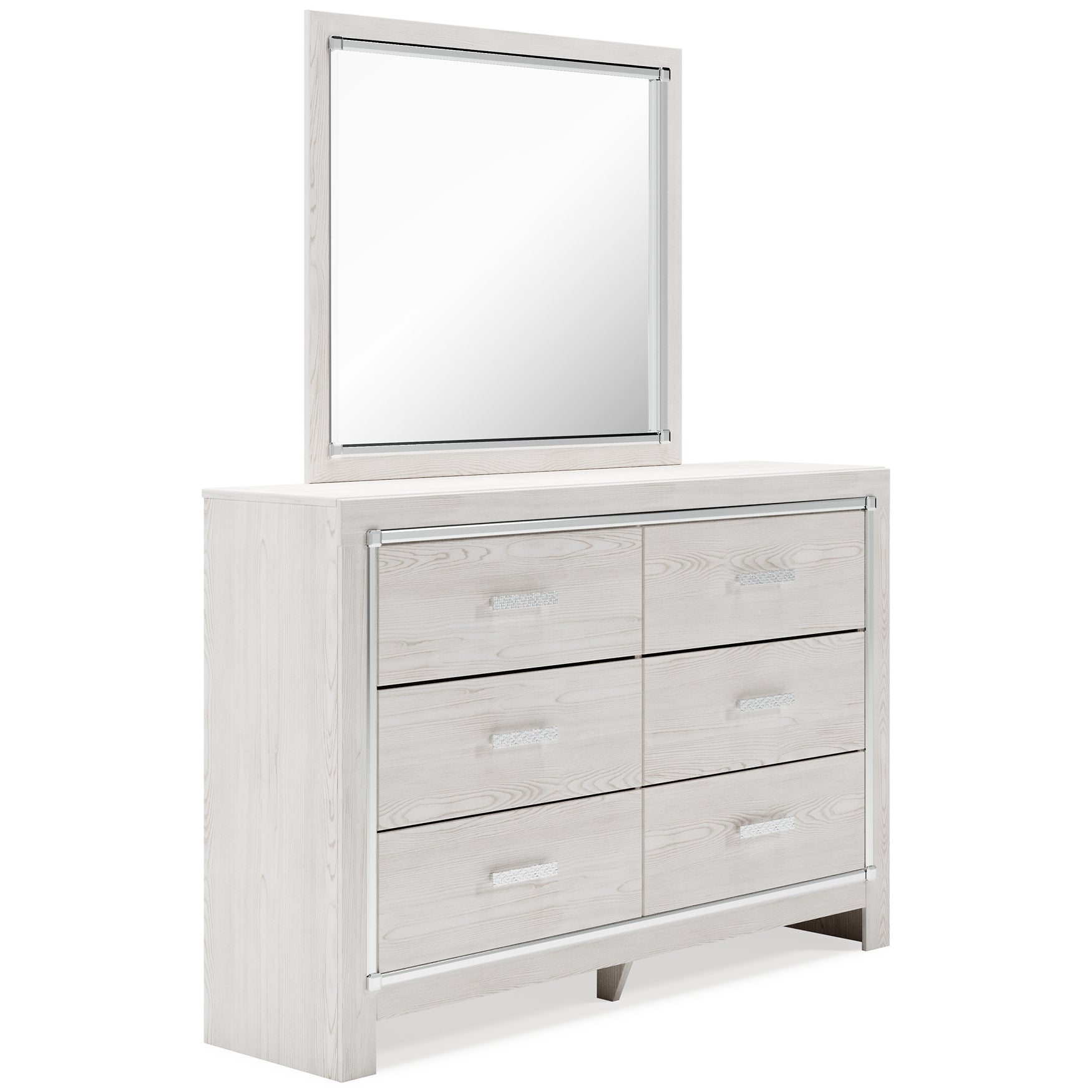 Altyra Queen Panel Headboard with Mirrored Dresser, Chest and 2 Nightstands Milwaukee Furniture of Chicago - Furniture Store in Chicago Serving Humbolt Park, Roscoe Village, Avondale, & Homan Square