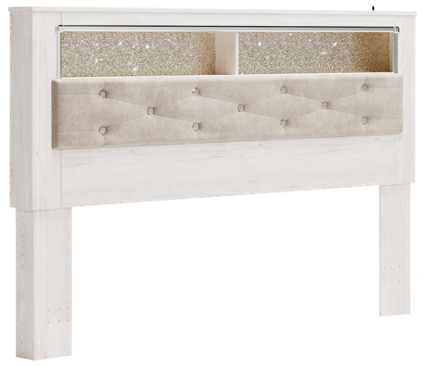 Altyra King Bookcase Headboard with Mirrored Dresser, Chest and 2 Nightstands Milwaukee Furniture of Chicago - Furniture Store in Chicago Serving Humbolt Park, Roscoe Village, Avondale, & Homan Square