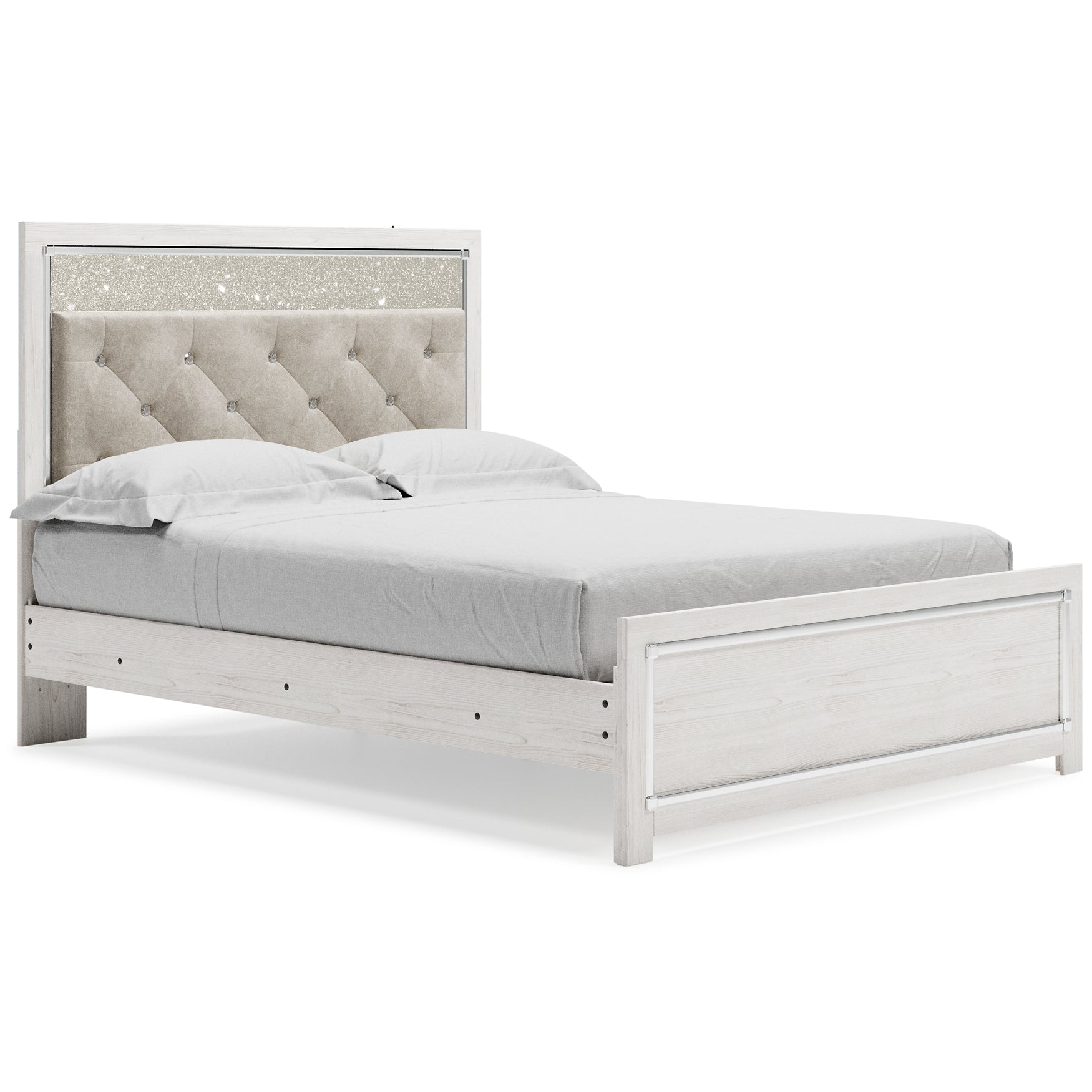 Altyra Queen Panel Bed with Mirrored Dresser, Chest and Nightstand Milwaukee Furniture of Chicago - Furniture Store in Chicago Serving Humbolt Park, Roscoe Village, Avondale, & Homan Square