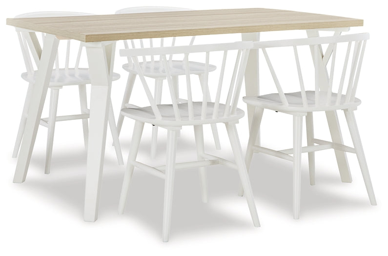 Grannen Dining Table and 4 Chairs Milwaukee Furniture of Chicago - Furniture Store in Chicago Serving Humbolt Park, Roscoe Village, Avondale, & Homan Square