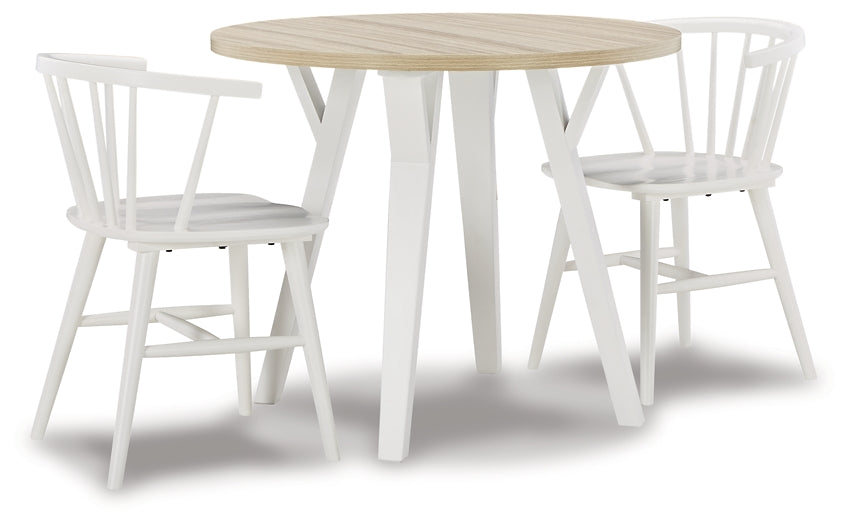Grannen Dining Table and 2 Chairs Milwaukee Furniture of Chicago - Furniture Store in Chicago Serving Humbolt Park, Roscoe Village, Avondale, & Homan Square