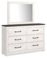 Gerridan Queen Panel Bed with Mirrored Dresser Milwaukee Furniture of Chicago - Furniture Store in Chicago Serving Humbolt Park, Roscoe Village, Avondale, & Homan Square