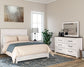 Gerridan Queen Panel Bed with Mirrored Dresser Milwaukee Furniture of Chicago - Furniture Store in Chicago Serving Humbolt Park, Roscoe Village, Avondale, & Homan Square