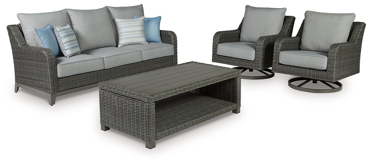 Elite Park Outdoor Sofa and 2 Chairs with Coffee Table Milwaukee Furniture of Chicago - Furniture Store in Chicago Serving Humbolt Park, Roscoe Village, Avondale, & Homan Square
