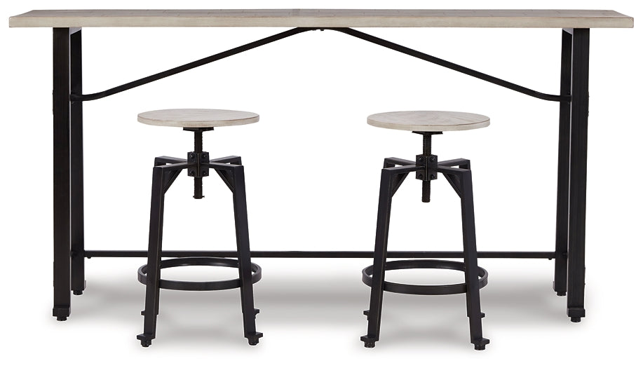 Karisslyn Counter Height Dining Table and 2 Barstools Milwaukee Furniture of Chicago - Furniture Store in Chicago Serving Humbolt Park, Roscoe Village, Avondale, & Homan Square