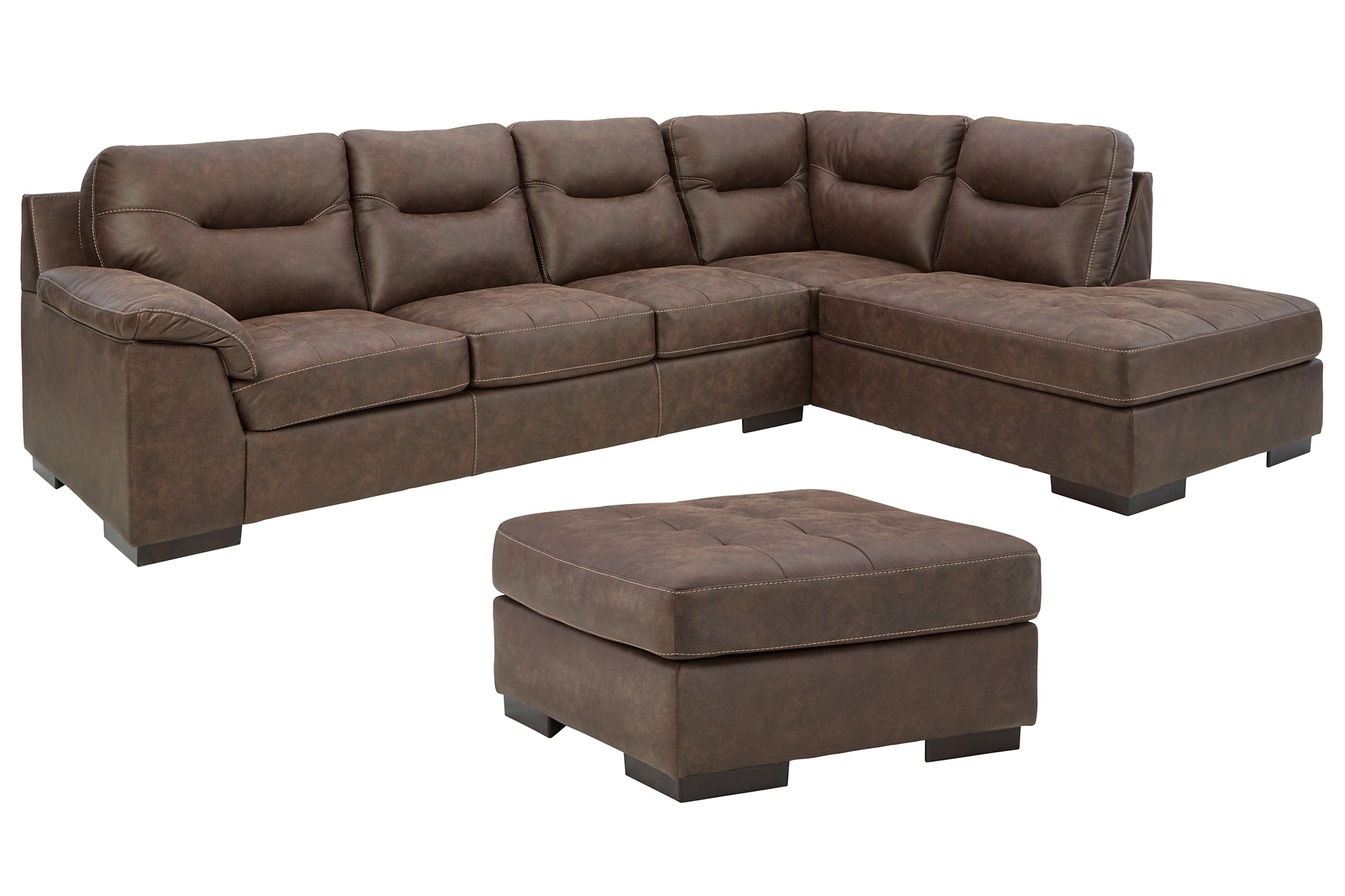 Maderla 2-Piece Sectional with Ottoman Milwaukee Furniture of Chicago - Furniture Store in Chicago Serving Humbolt Park, Roscoe Village, Avondale, & Homan Square