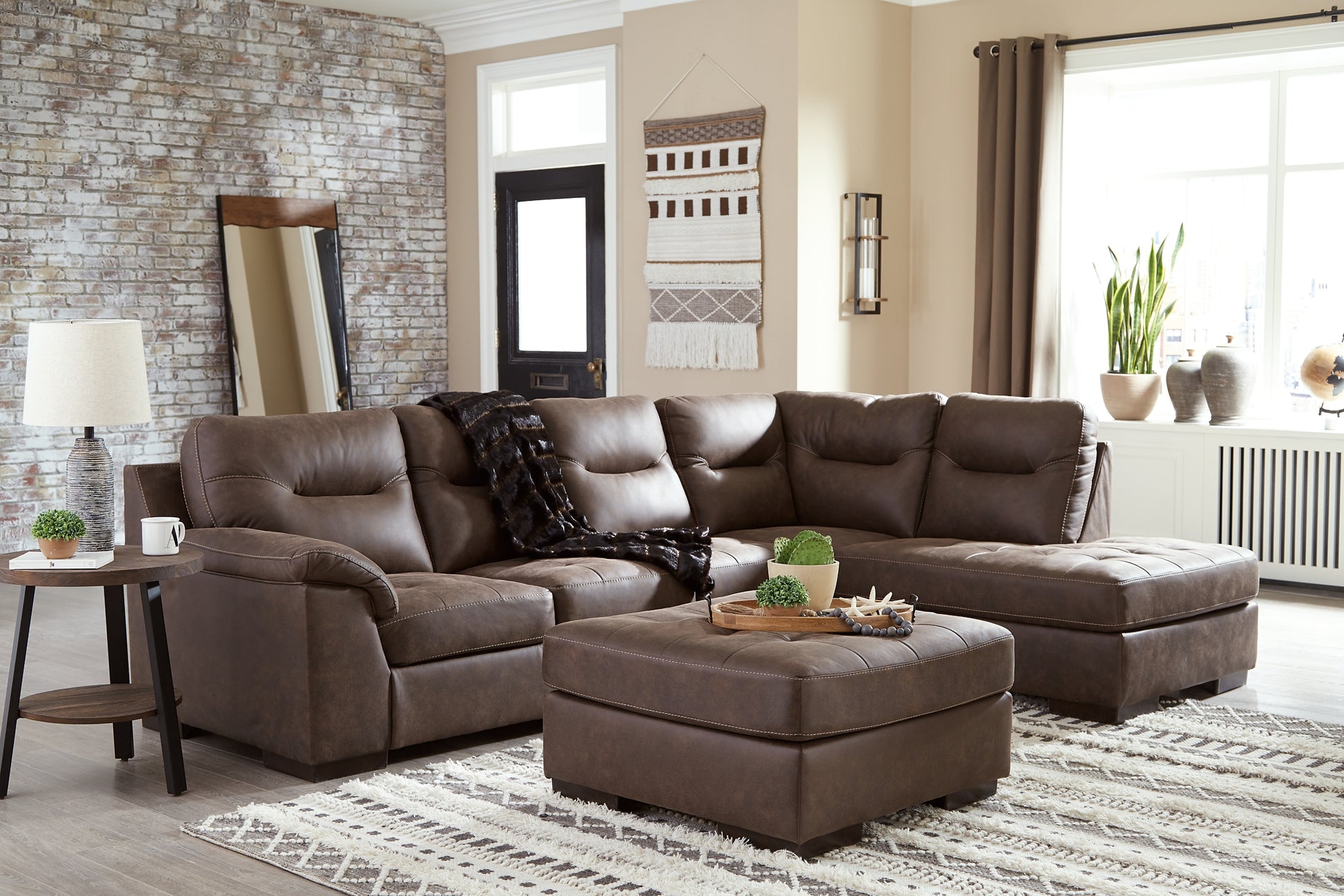 Maderla 2-Piece Sectional with Ottoman Milwaukee Furniture of Chicago - Furniture Store in Chicago Serving Humbolt Park, Roscoe Village, Avondale, & Homan Square