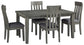 Hallanden Dining Table and 4 Chairs Milwaukee Furniture of Chicago - Furniture Store in Chicago Serving Humbolt Park, Roscoe Village, Avondale, & Homan Square
