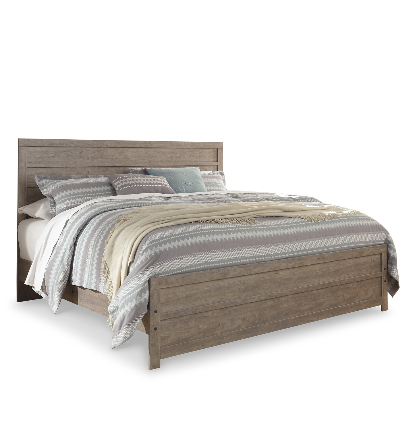 Culverbach King Panel Bed with 2 Nightstands Milwaukee Furniture of Chicago - Furniture Store in Chicago Serving Humbolt Park, Roscoe Village, Avondale, & Homan Square