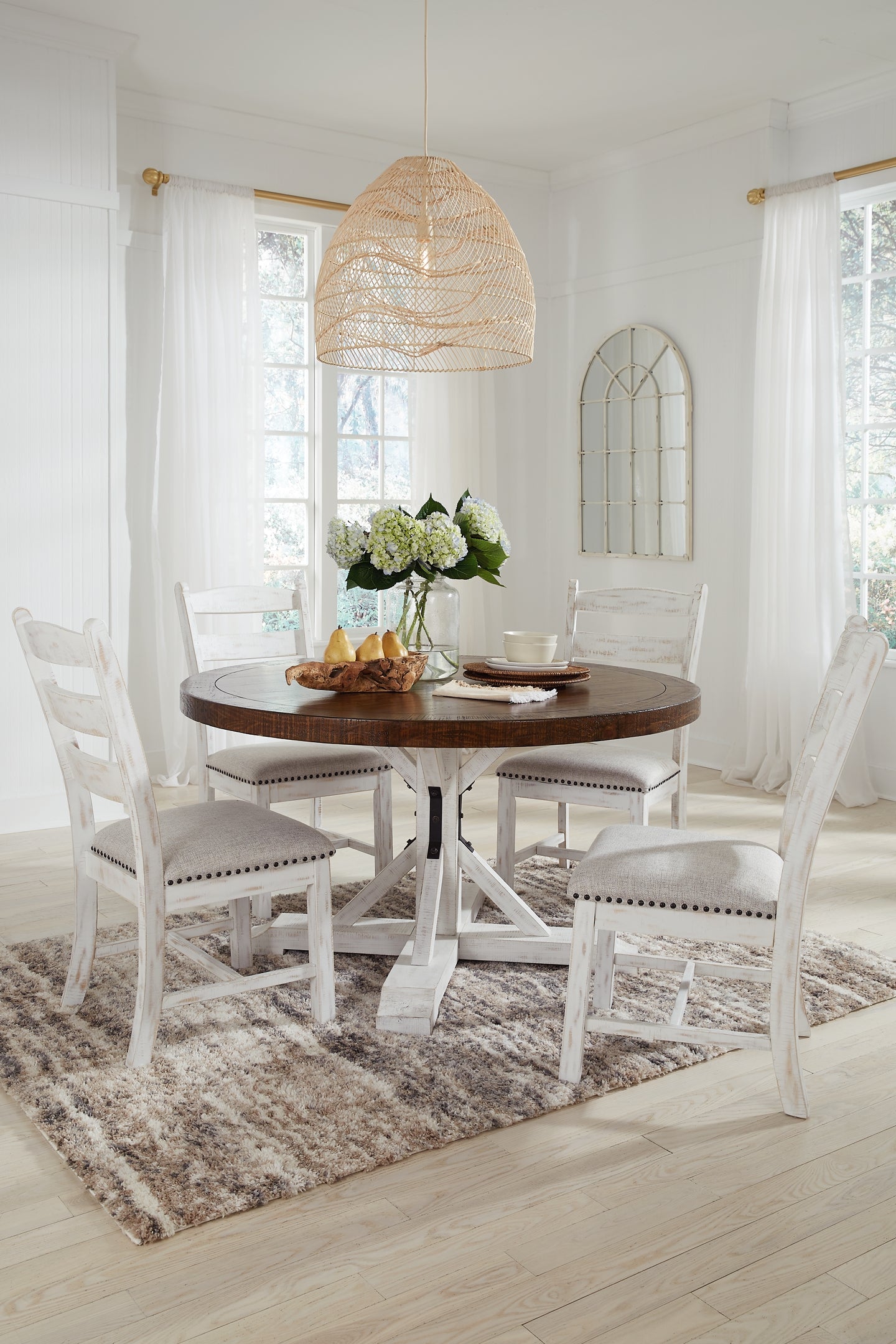Valebeck Dining Table and 4 Chairs Milwaukee Furniture of Chicago - Furniture Store in Chicago Serving Humbolt Park, Roscoe Village, Avondale, & Homan Square