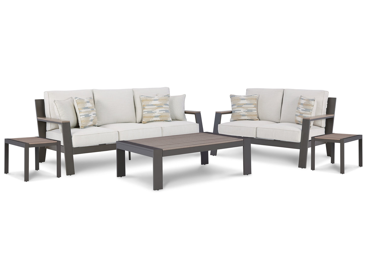 Tropicava Outdoor Sofa and Loveseat with Coffee Table and 2 End Tables Milwaukee Furniture of Chicago - Furniture Store in Chicago Serving Humbolt Park, Roscoe Village, Avondale, & Homan Square