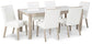 Wendora Dining Table and 6 Chairs Milwaukee Furniture of Chicago - Furniture Store in Chicago Serving Humbolt Park, Roscoe Village, Avondale, & Homan Square