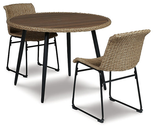 Amaris Outdoor Dining Table and 2 Chairs Milwaukee Furniture of Chicago - Furniture Store in Chicago Serving Humbolt Park, Roscoe Village, Avondale, & Homan Square
