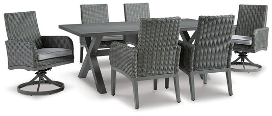 Elite Park Outdoor Dining Table and 6 Chairs Milwaukee Furniture of Chicago - Furniture Store in Chicago Serving Humbolt Park, Roscoe Village, Avondale, & Homan Square
