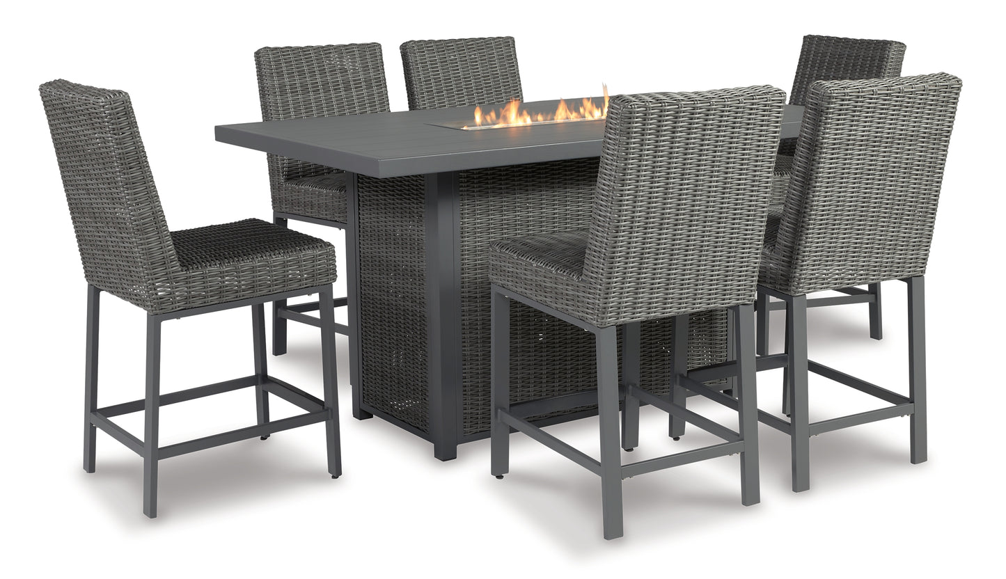 Palazzo Outdoor Fire Pit Table and 4 Chairs Milwaukee Furniture of Chicago - Furniture Store in Chicago Serving Humbolt Park, Roscoe Village, Avondale, & Homan Square