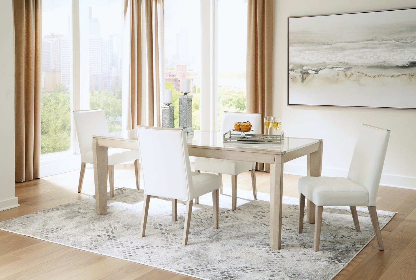 Wendora Dining Table and 4 Chairs Milwaukee Furniture of Chicago - Furniture Store in Chicago Serving Humbolt Park, Roscoe Village, Avondale, & Homan Square