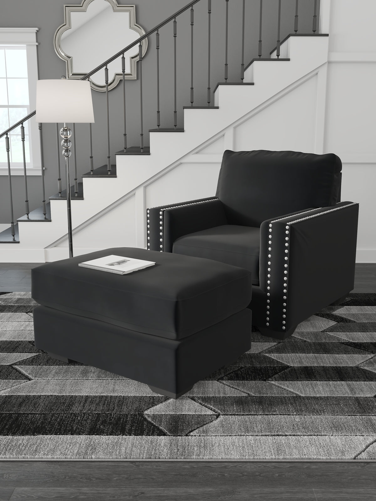 Gleston Chair and Ottoman Milwaukee Furniture of Chicago - Furniture Store in Chicago Serving Humbolt Park, Roscoe Village, Avondale, & Homan Square