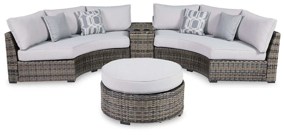 Harbor Court 3-Piece Outdoor Sectional with Ottoman Milwaukee Furniture of Chicago - Furniture Store in Chicago Serving Humbolt Park, Roscoe Village, Avondale, & Homan Square