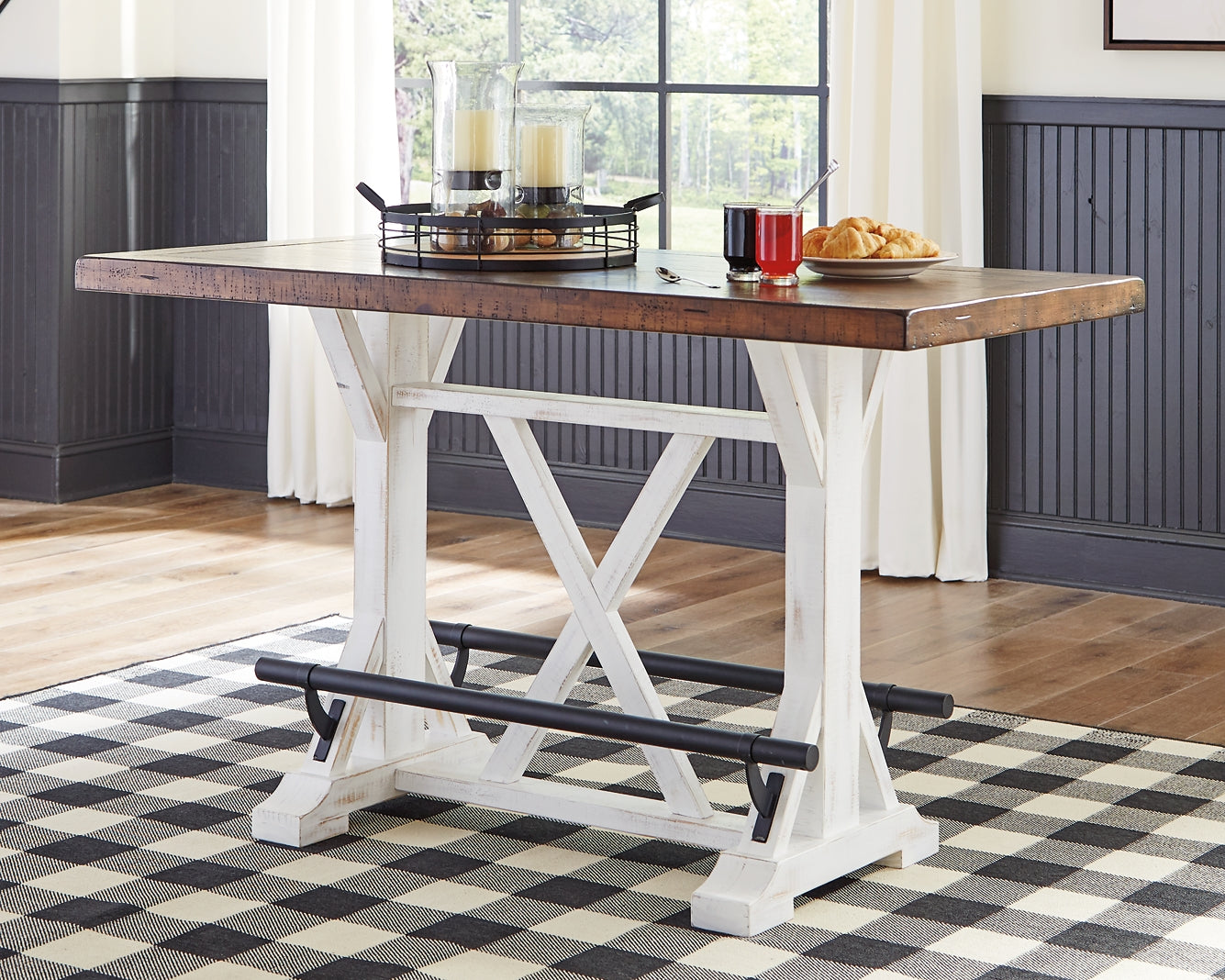 Valebeck Counter Height Dining Table and 2 Barstools Milwaukee Furniture of Chicago - Furniture Store in Chicago Serving Humbolt Park, Roscoe Village, Avondale, & Homan Square