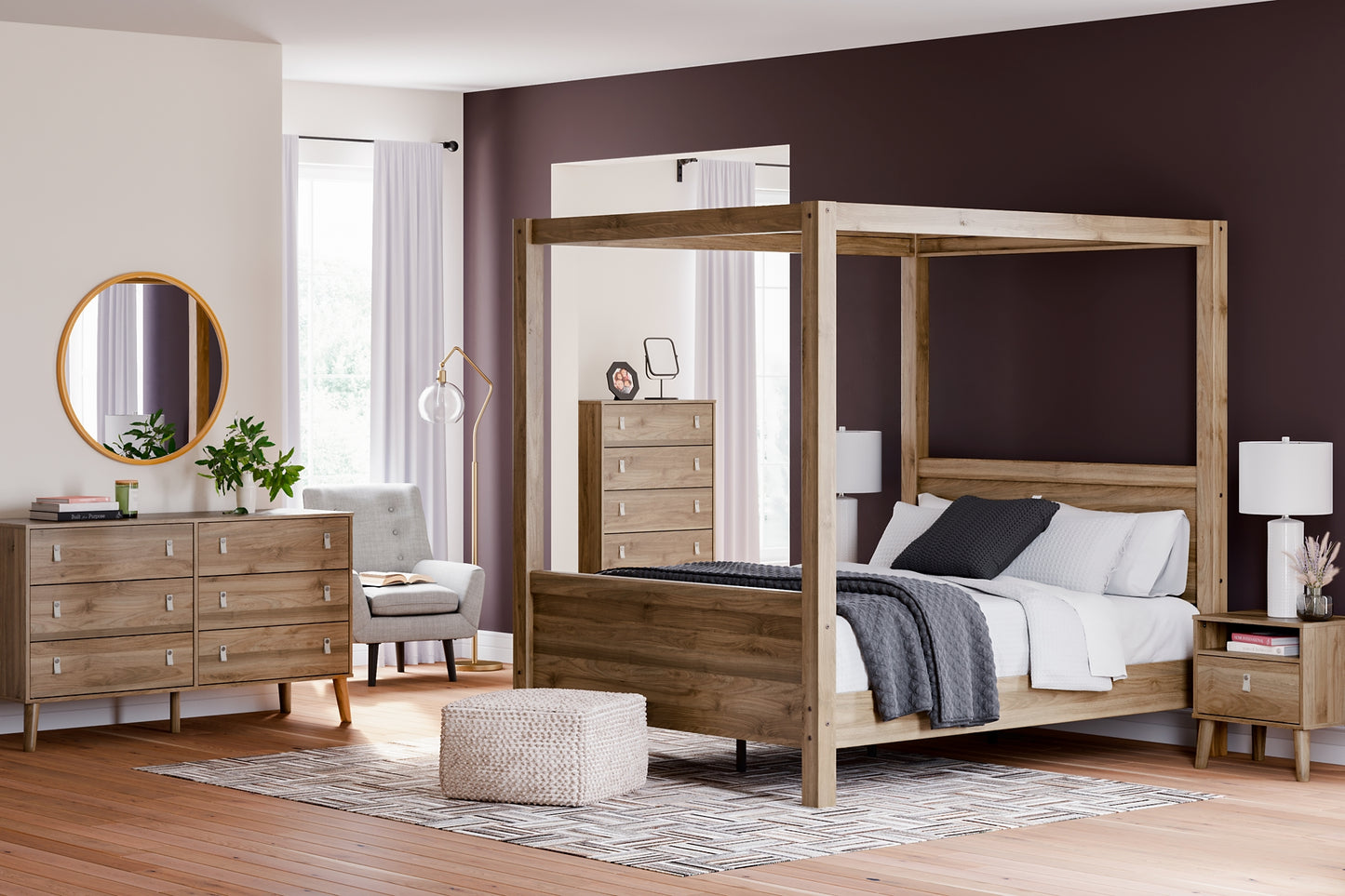 Aprilyn Queen Canopy Bed Milwaukee Furniture of Chicago - Furniture Store in Chicago Serving Humbolt Park, Roscoe Village, Avondale, & Homan Square