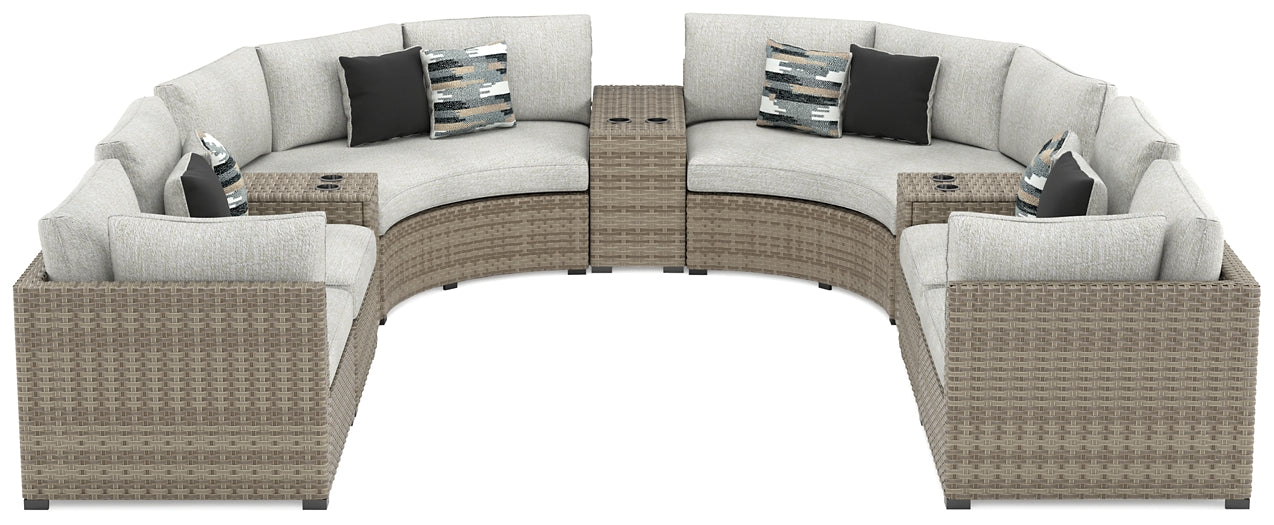 Calworth 9-Piece Outdoor Sectional Milwaukee Furniture of Chicago - Furniture Store in Chicago Serving Humbolt Park, Roscoe Village, Avondale, & Homan Square