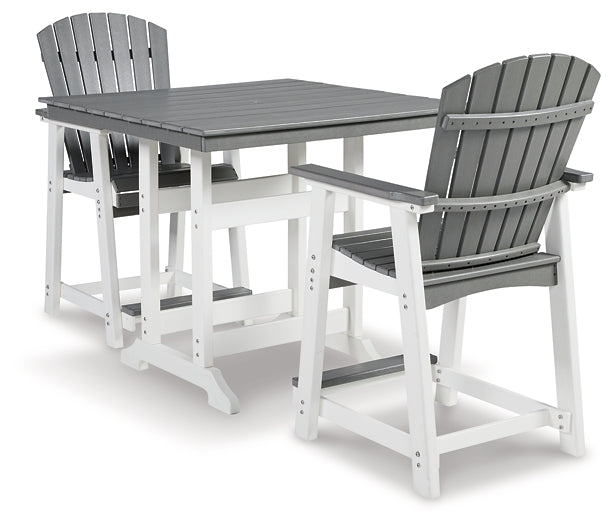 Transville Outdoor Counter Height Dining Table and 2 Barstools Milwaukee Furniture of Chicago - Furniture Store in Chicago Serving Humbolt Park, Roscoe Village, Avondale, & Homan Square