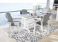 Transville Outdoor Counter Height Dining Table and 4 Barstools Milwaukee Furniture of Chicago - Furniture Store in Chicago Serving Humbolt Park, Roscoe Village, Avondale, & Homan Square